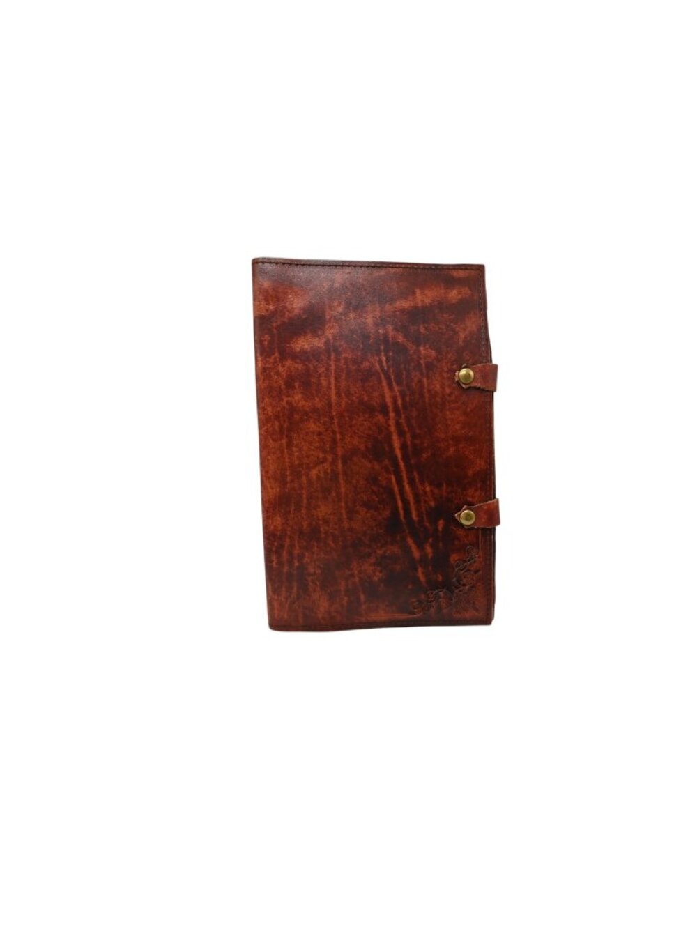 Unbranded Tooled Leather Journal Notebook Cover Vintage Rustic Snap Closure Gift